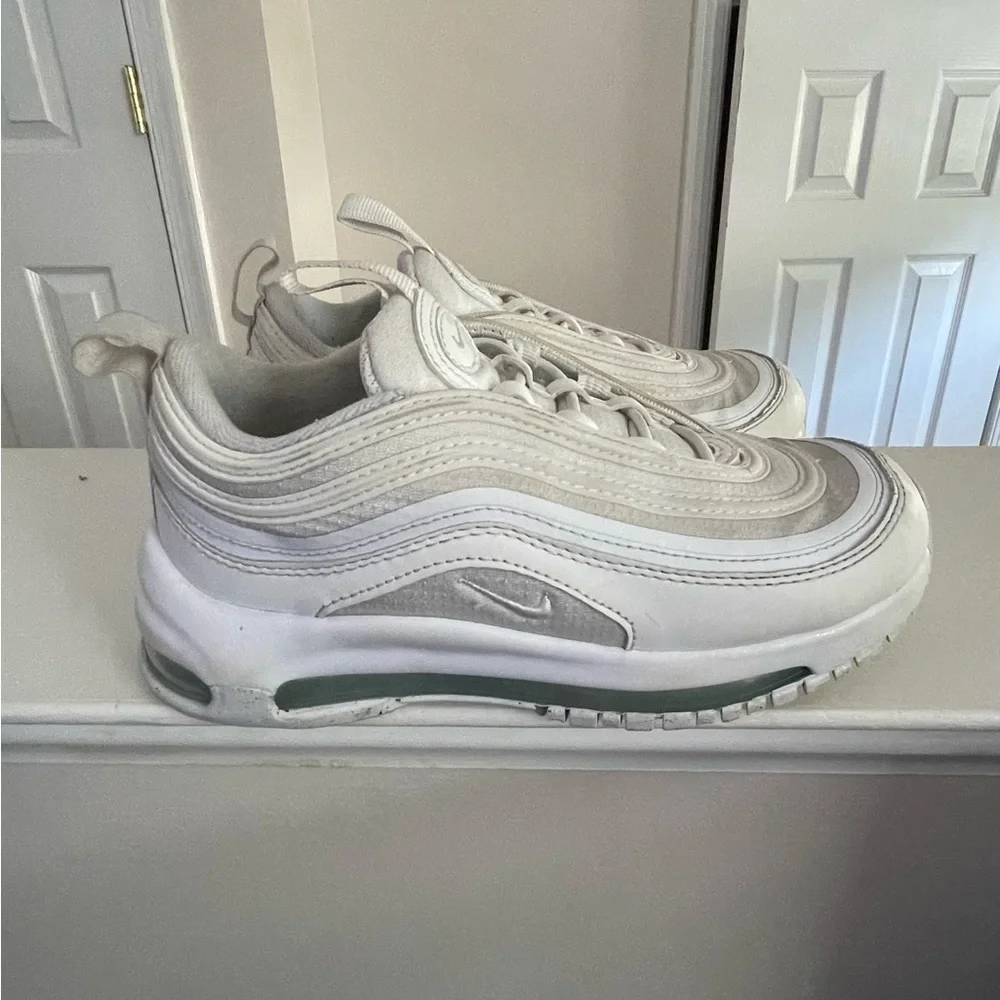 Size 13 pre school Nike air max 97 all white
